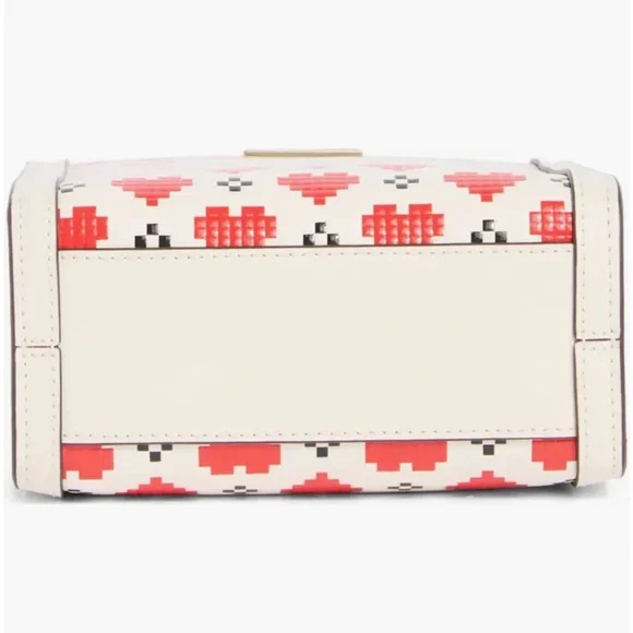 NIB Kate Spade Manhattan Pixel Hearts Saffiano Leather Mini Tote